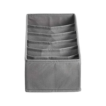 Amazon Basics Gray Drawer Organizers 2-Pack for Underwear Socks