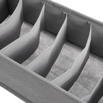 Amazon Basics Gray Drawer Organizers 2-Pack for Underwear Socks