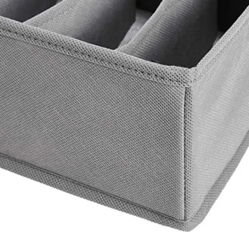 Amazon Basics Gray Drawer Organizers 2-Pack for Underwear Socks