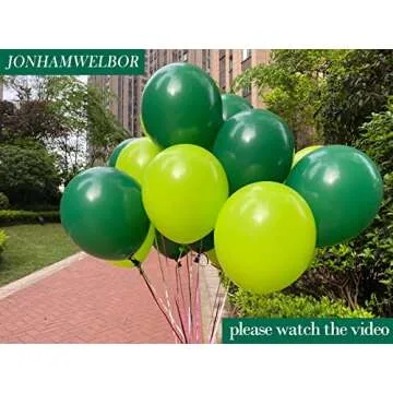 Jonhamwelbor Lime Green Balloons 100pcs 12inch Light Green Balloon Neon Green Balloons Fruit Green Latex Party Balloons for Boy Birthday Baby Shower Decorations