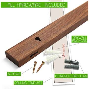 Mr.Art Wood Magnetic Wooden Kitchen Knife Holder Strip Bar, Size 16” – Store Knives and Tools Efficiently, Versatile and Multipurpose, 100% Natural Walnut Wood