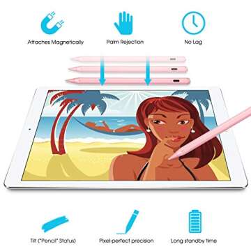 Stylus Pen for iPad with Enhanced Precision and Battery Life