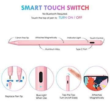 Stylus Pen for iPad with Enhanced Precision and Battery Life