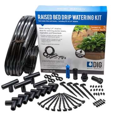 DIG ML50 Raised Vegetable Bed Drip Watering Kit - Efficient Irrigation System for Home Gardening, Ea...