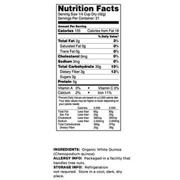 Terrasoul Superfoods Organic White Quinoa, 4 Lbs - Whole Grain | Pre-washed | Gluten-free | Plant Protein | Fiber