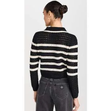 Line & Dot Women's Let Me Be Cardigan - Stylish Open Knit Layering