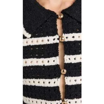 Line & Dot Women's Let Me Be Cardigan - Stylish Open Knit Layering