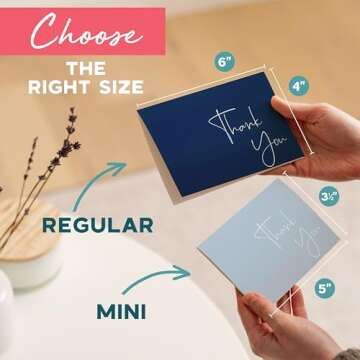 VNS Creations 20 Pack Thank You Cards With Envelopes, Stickers, 3.5x5 Inch Blank Thank You Notes - B...