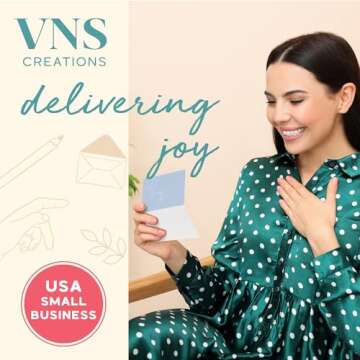 VNS Creations 20 Pack Thank You Cards With Envelopes, Stickers, 3.5x5 Inch Blank Thank You Notes - Bulk Box Set Notes for Graduation, Wedding, Small Business, Baby & Bridal Shower Card - Light Blue