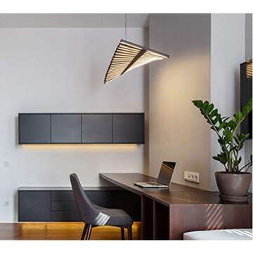 Modern Led Chandeliers for Dining Room Kitchen Living Room Office Bar Restaurant Store Bedroom Chandelier Light Fixture Dimmable Modern Pendant Light Adjustable Height L38.6 20 Lights,Black