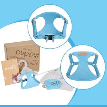 Puppytie No Pull XS Dog Harness with Adjustable Leash