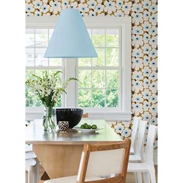 MARIMEKKO Beige Pieni Unikko Peel & Stick Wallpaper, Yellow (MKS4495)