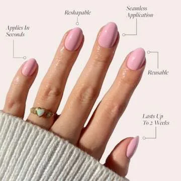 Glamnetic Pastel Pink Press-On Nails for Effortless Style