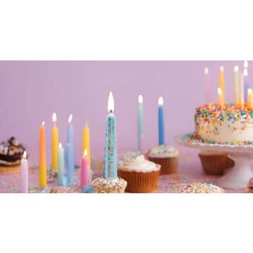 Biedermann & Sons CP241LB Baby Shower Birthday 1 to 21 Pillar Candle, Light Blue, 15-Inches Tall, unscented