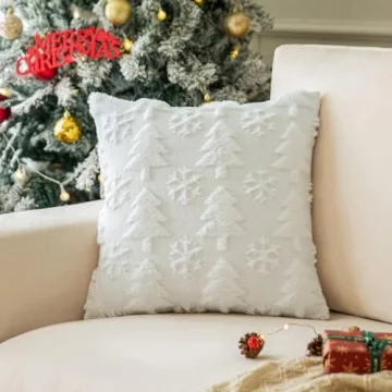 White Christmas Tree Pillow Covers Set of 2 - 18x18