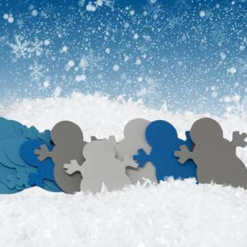 Snowman Craft - Winter Crafts Snowman Cutouts 24 Foam Winter Decorations Bulk Winter Craft Winter Bu...