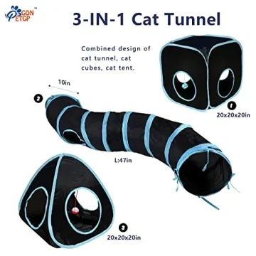 GONPETGP Interactive Cat Tunnels & Cube Tent Combo