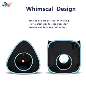 GONPETGP Interactive Cat Tunnels & Cube Tent Combo