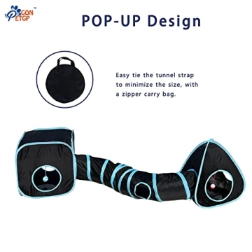 GONPETGP Interactive Cat Tunnels & Cube Tent Combo