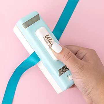 We R Memory Keepers, Heated Ribbon Cutter and Sealer, Battery Powered, Automatic Ribbon Cutter Machine for Flowers, Gifts, Packages and More