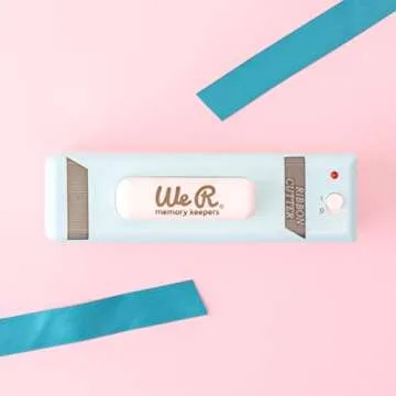 We R Memory Keepers, Heated Ribbon Cutter and Sealer, Battery Powered, Automatic Ribbon Cutter Machine for Flowers, Gifts, Packages and More