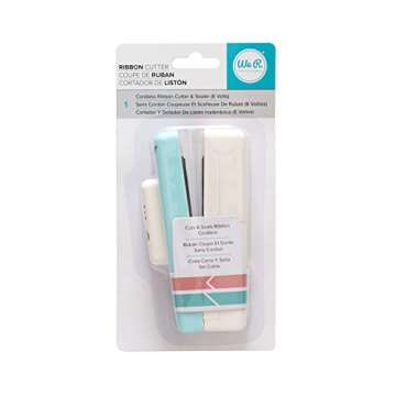 We R Memory Keepers, Heated Ribbon Cutter and Sealer, Battery Powered, Automatic Ribbon Cutter Machine for Flowers, Gifts, Packages and More