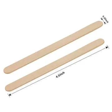 Chuya Wood Craft Sticks Garden Label Wooden Popsicle Ice Cream Sticks for Hand DIY Craft (4.5 inch 200 Pack)