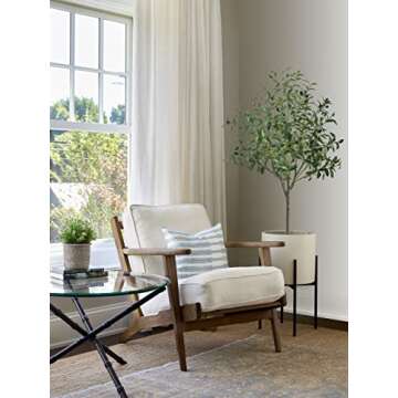 ASTIDY Artificial Olive Tree - 4FT Tall Fake Olive Plant in Pot - Faux Olive Tree Topiary Silk Trees - Artificial Tree for Home Office Living Room Floor Decor Indoor