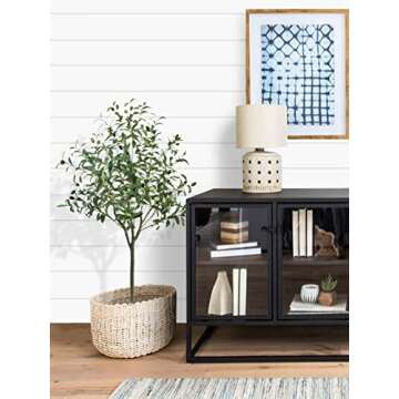 ASTIDY Artificial Olive Tree - 4FT Tall Fake Olive Plant in Pot - Faux Olive Tree Topiary Silk Trees - Artificial Tree for Home Office Living Room Floor Decor Indoor