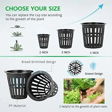 VIVOSUN 3 Inch Net Pots for Healthy Plant Growth