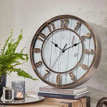 Silentime Vintage Wall Clock: Stylish, Silent, Chic Timepiece