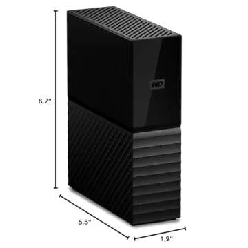 Western Digital 8TB My Book Desktop External Hard Drive, USB 3.0, External HDD with Password Protection and Backup Software - WDBBGB0080HBK-NESN