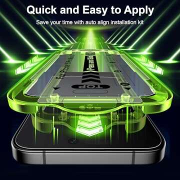 Esanik iPhone 15 Pro Max Privacy Screen Protector Pack