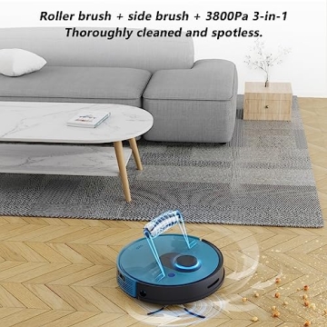 OKP L1 Robot Vacuum LiDAR Navigation Strong Suction Blue