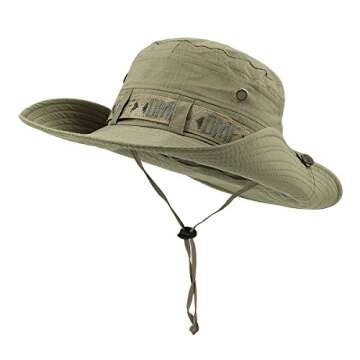 LETHMIK Fishing Sun Boonie Hat Waterproof Summer UV Protection Safari Cap Outdoor Hunting Hat