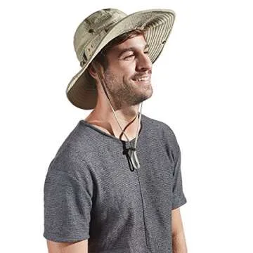 LETHMIK Fishing Sun Boonie Hat Waterproof Summer UV Protection Safari Cap Outdoor Hunting Hat