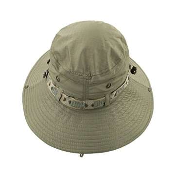 LETHMIK Fishing Sun Boonie Hat Waterproof Summer UV Protection Safari Cap Outdoor Hunting Hat
