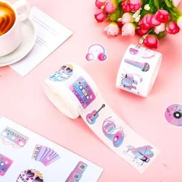 Whaline 1000Pcs Music Stickers for Crafts and Decor