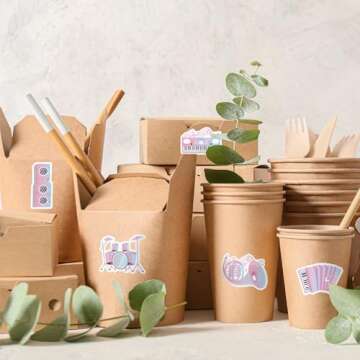 Whaline 1000Pcs Music Stickers for Crafts and Decor