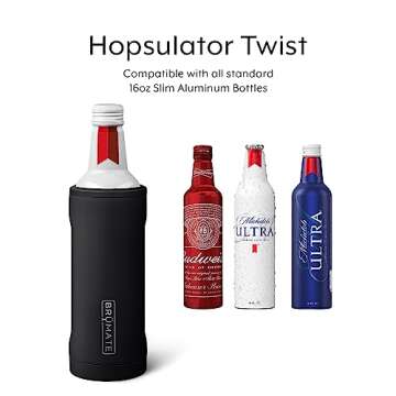 BrüMate Hopsulator Twist Can Cooler for Slim Bottles
