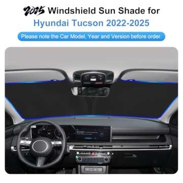 PinBaoLaLa Custom Fit Windshield Sun Shade for Hyundai Tucson 2022-2025