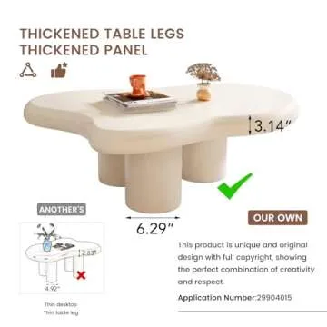 Guyii Cloud Coffee Table - Stylish & Safe Design