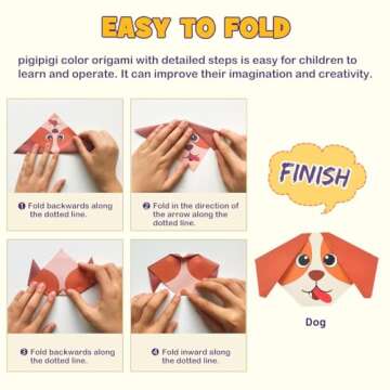 pigipigi Craft Origami Paper for Kids - 208 Sheets Vivid Colorful Folding Papers 54 Patterns Art Pro...