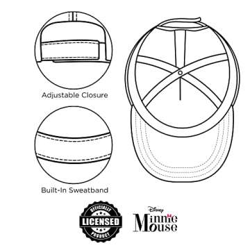 ABG Accessories Little Girls' Minnie Mouse Ears Hat, Set of 2 for Mommy 2-4 Or Adult and Size, 4-7 Years