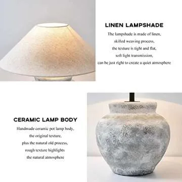 Stylish Handmade Ceramic Table Lamp for Home Decor