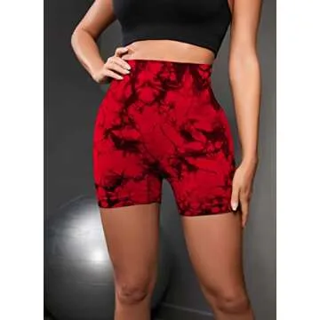 OVESPORT Workout Shorts for Women Scrunch Butt Lifting High Waisted Yoga Gym Seamless Booty Biker Shorts