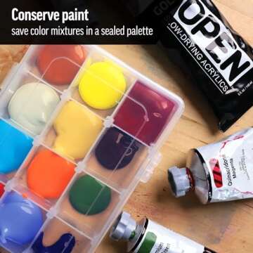 OPEN Slow-Drying Acrylics by GOLDEN, Carbon Black, 5 fl oz. tube, Professional Acrylic Paint, Opaque