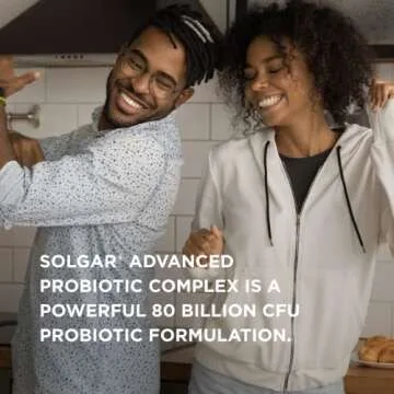 Solgar Advanced Probiotic Complex, 30 Vegetable Capsules - 80 Billion CFU Multi Strain Probiotic - Everyday Care for Digestive & Immune Systems - Non-GMO, Vegan, Gluten & Dairy Free, 30 Servings