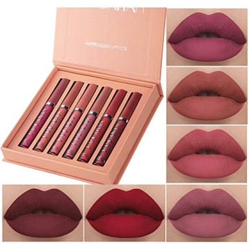 6Pcs Long-Lasting Matte Liquid Lipstick Set for All Occasions