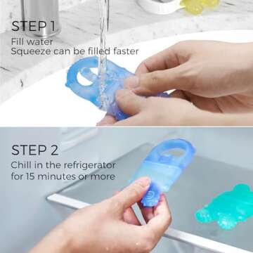 Momcozy Water Fillable Baby Teether Toys for 0-12 Months